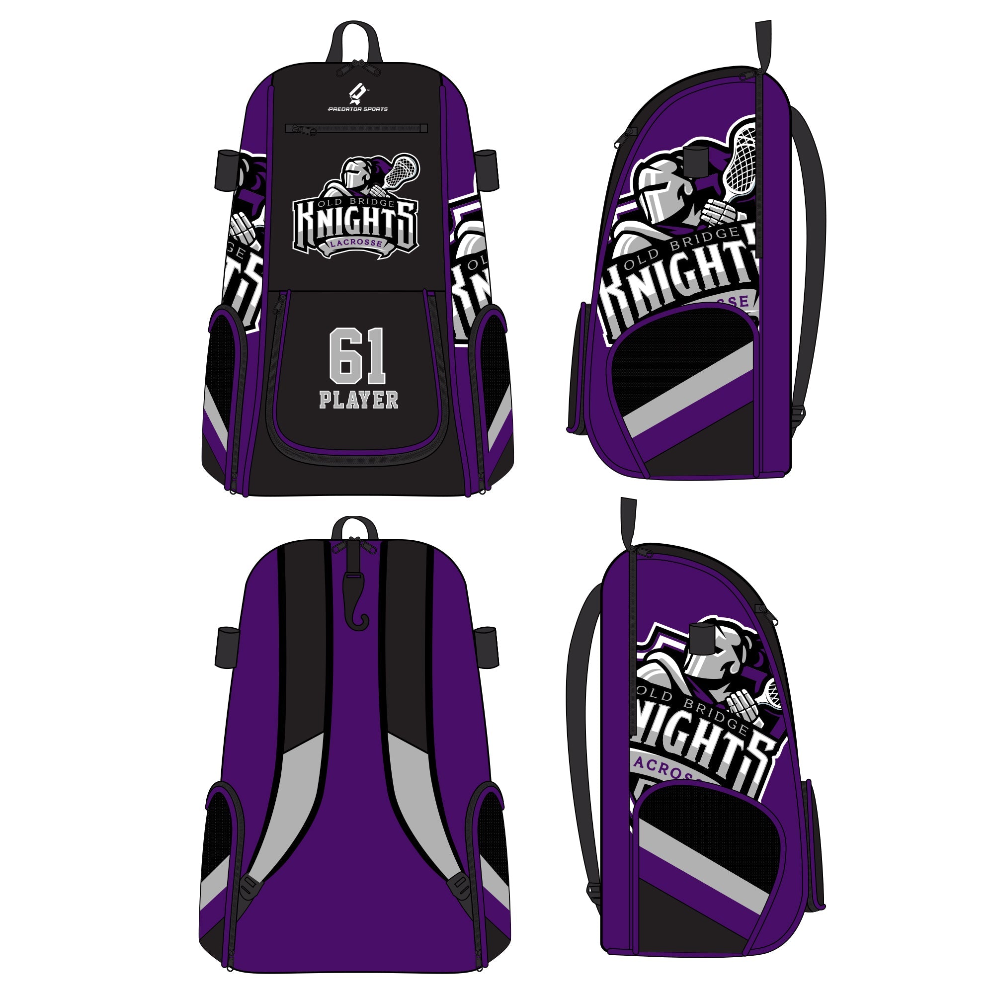 Predator Sports Sprint Backpack - Fully Customizable for Your Team