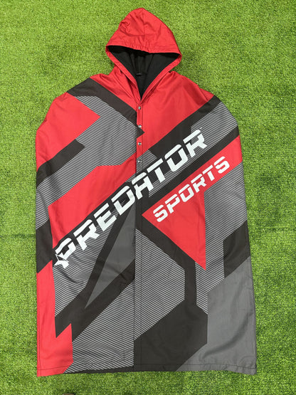 Predator Sports Custom Team Cape Jacket  - Fully Customizable For Your Team - Perfect for Winter Sideline Jacket - Lacrosse, Football, Soccer and More