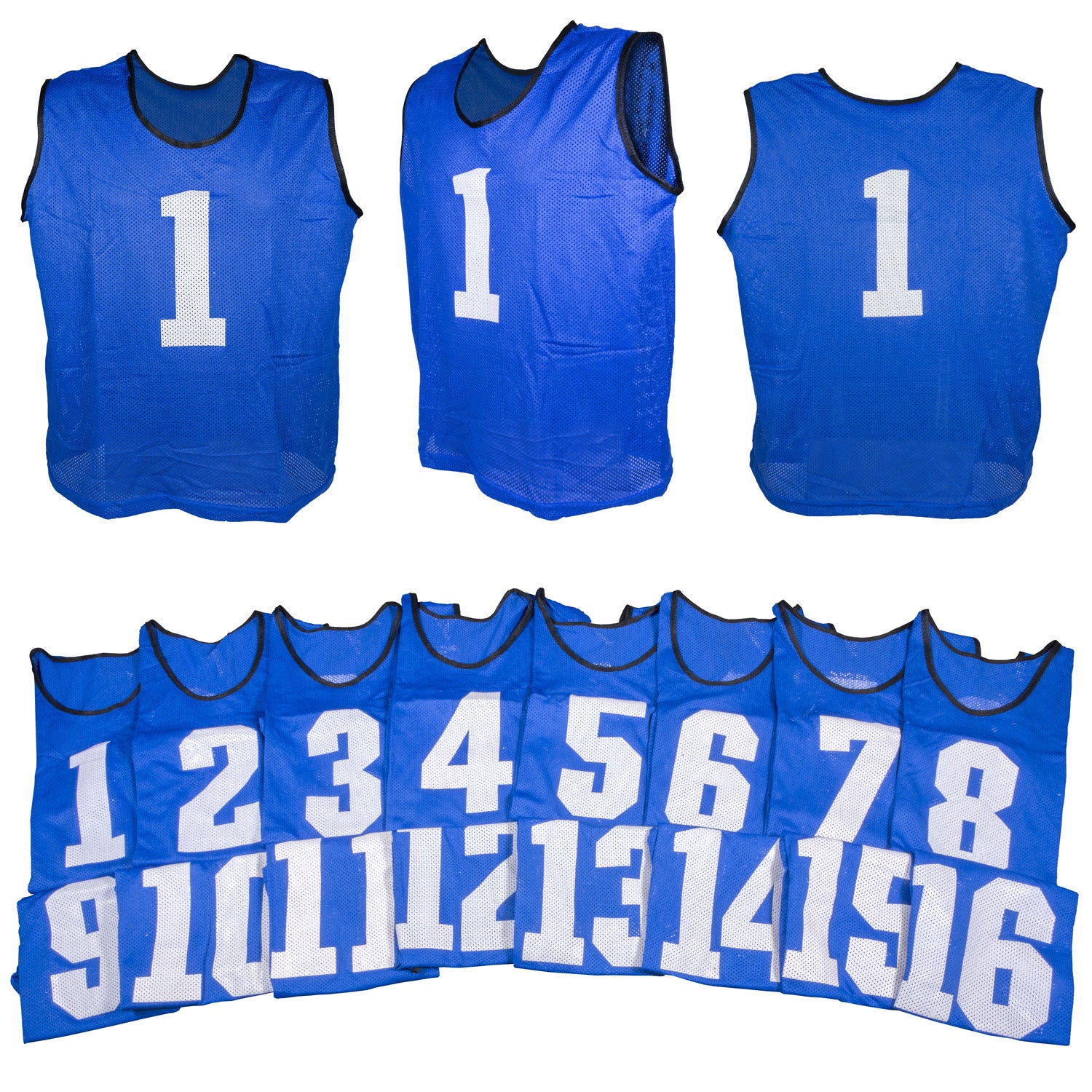 Two Tone Adult Athletic Scrimmage Vests Numbered 1-16 - Predator Sports 