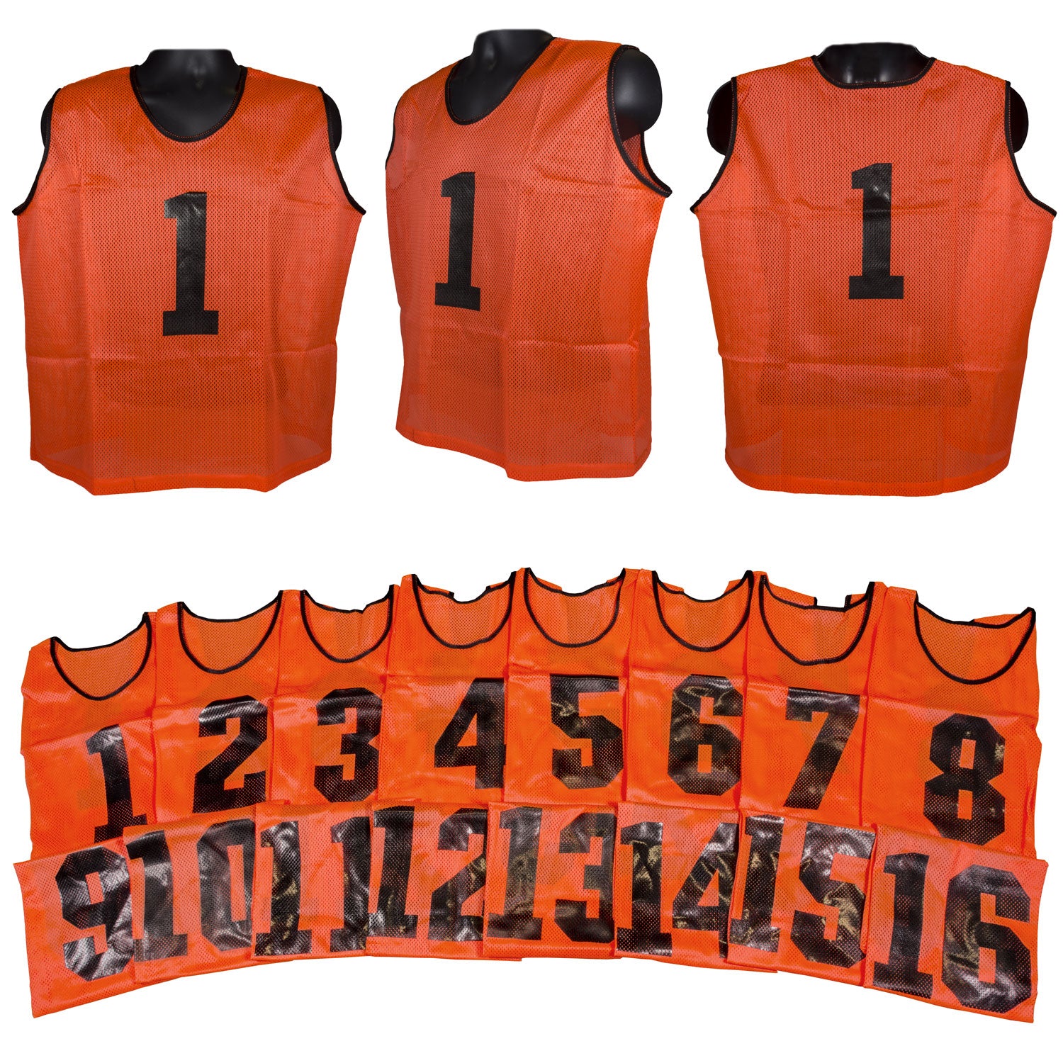Two Tone Adult Athletic Scrimmage Vests Numbered 1-16 - Predator Sports 